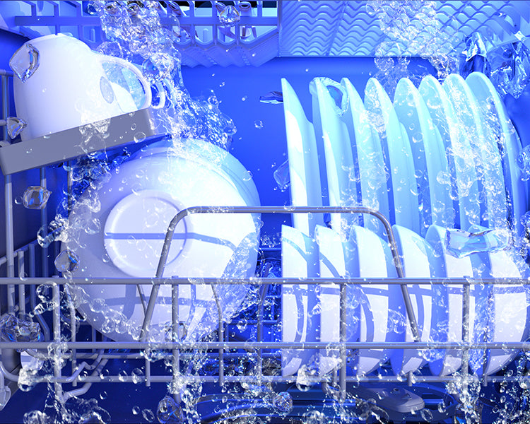 You can check the washing status through the glass. Top touch button for easy operation and recognition,  Dishwasher With 5-Liter Built-in