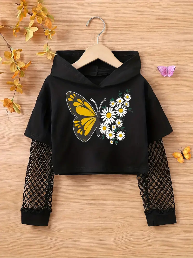 Hoodies for GIRLS Butterfly Oversized Sweatshirts for GIRLS Pullover Hoodies for Women Hooded Loose Fit