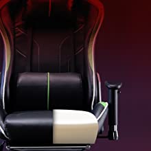 Gaming Chair Racing Style Recliner with Footrest - Pocket Spring Breathable Cushion High Back PC Computer Desk Office Chair - Lumbar Support Headrest