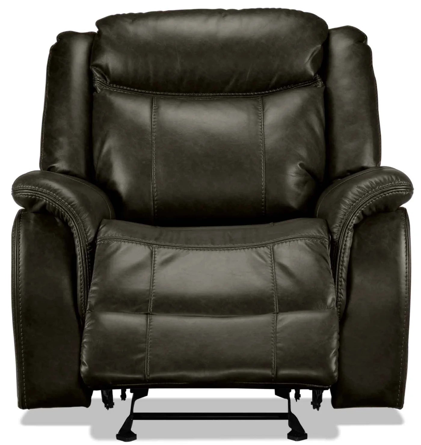Melt into the plush cushions, rest your arms on the soft leather-like upholstery and let your mind go blank. Recliner - Brown