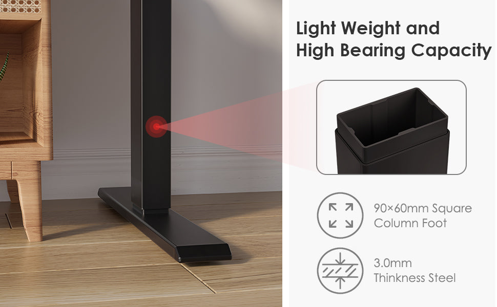 48 * 24 Inches Height Adjustable Desk, Memory Preset Controller, Electric Standing Desk