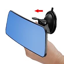 The rearview mirror has a 360 Degree rotating head, which can adjust the angle of the rearview mirror according to the driver's height or the required viewing angle. The rear view mirror adopts a 4 Degree curved mirror design