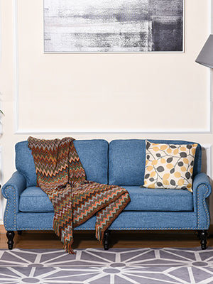 Fits living room, dining room, bedroom, reception, and office,Sponge Padding and Rubber Wood Leg, 2 Seater Nail Head Accent Loveseat for Living Room