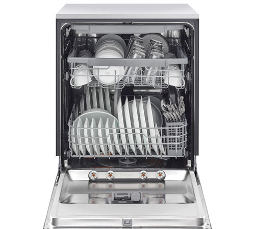 Dishwasher with Stainless Steel Tub WITH 8 Wash Programs – Eco, Auto, Pot& Pans, Heavy, Daily, Delicate, Fast 50, and Rinse  Built in 52dB, WHITE