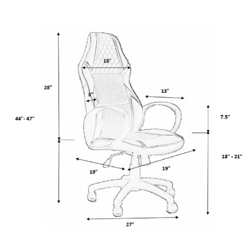 leather E-Sports Chair, Household High Back with Footrest Recliners Chair Lifting Armchair