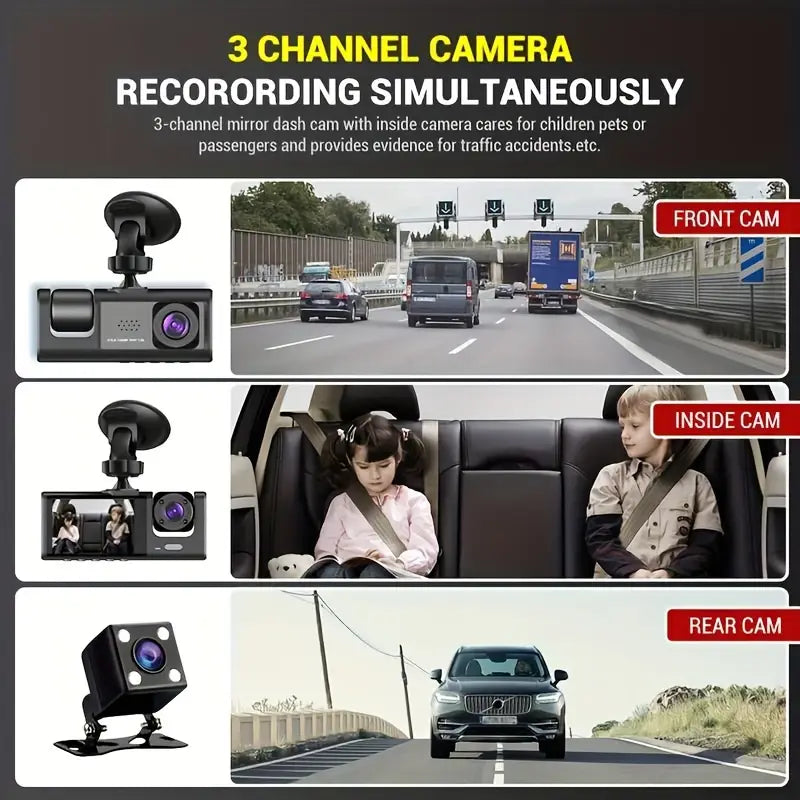 2 Inch IPS Screen, G Sensor, Night Vision- Enhance Your Driving Safety And Security Night Vision, Loop Recording
