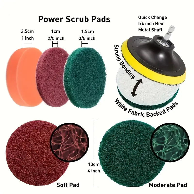 26-Piece Brushes, Drill Brush, and Wheel Cleaner