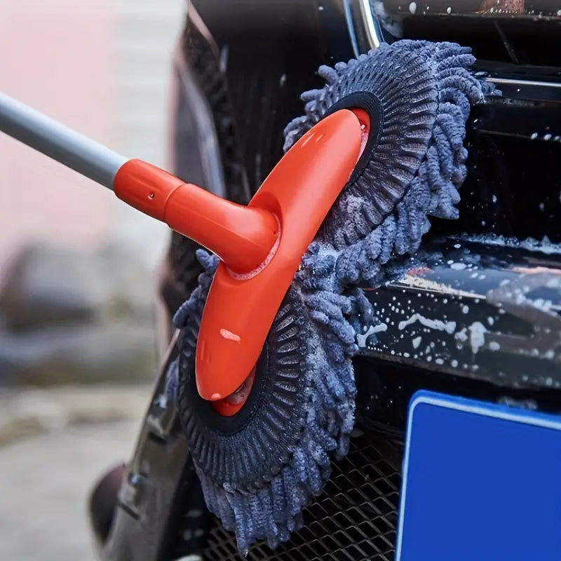 Car Cleaning Supplies Kit, Duster Washing Car Tools, Double Brush Head Mop
