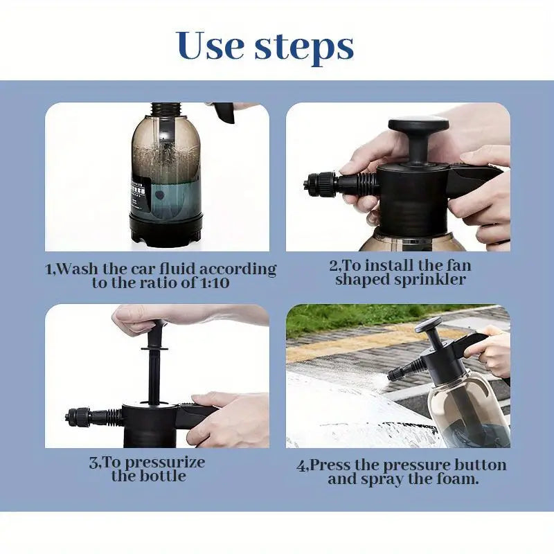 Car Cleaning Tools Gardening Spray Bottle Air Pump Watering Can,  Air Pressure Sprayer Plastic Disinfection Water Bottle
