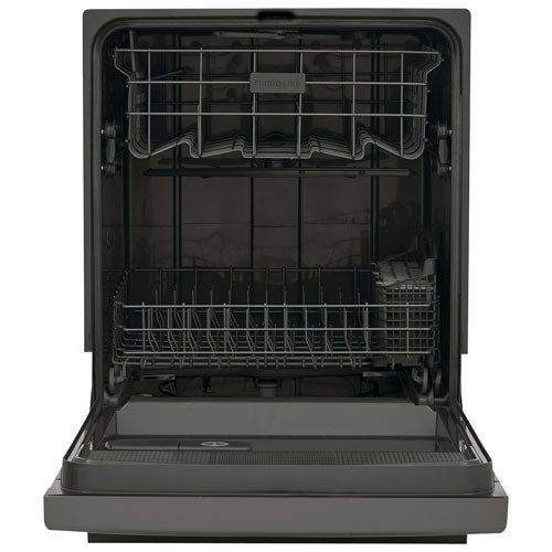 It's equipped with three spray arms to thoroughly soak your dishes from every angle, Visual cue signals when to refill the rinse aid. 54dB Built-In Dishwasher