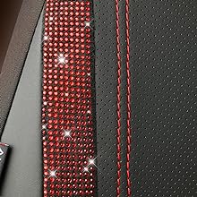 Fit most seats with built-in or adjustable headrests. Can be installed with the detachable headrest.  2 Front Interior Sets, Waterproof Universal Shining Glitter Crystal Sparkle Fit for 95% Automotive Truck SUV