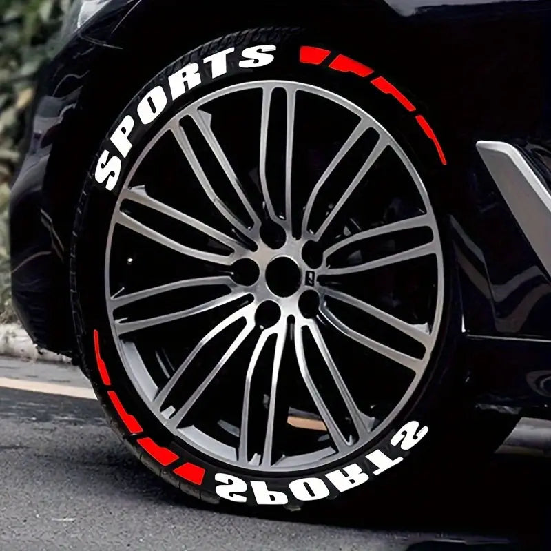 Rubber Tire Lettering Stickers