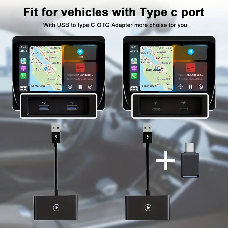 Wireless CarPlay Adapter, Supports Online Updates Plug And Play