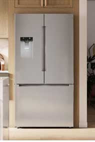 this fridge provides ample space for your food and beverages, while the freestanding design offers flexible placement. 36" 21.6 Cu. Ft. French Door Refrigerator with Water & Ice Dispenser