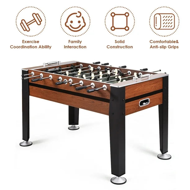 this Official Competition Sized Table is sure to keep your friends entertained for hours on end. The Luster Long Compound Coating protects the surface from scratches,  Soccer Table Competition Sized Football Arcade Indoor Game Room