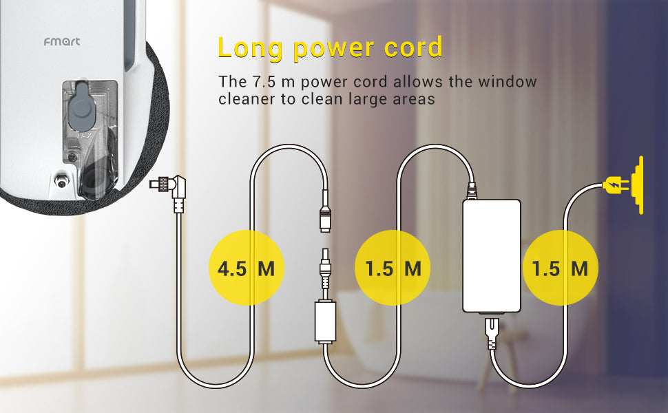 Outdoor High Rise Window , Window Robot Cleaner Automatic, with 6 Fiber Cloths
