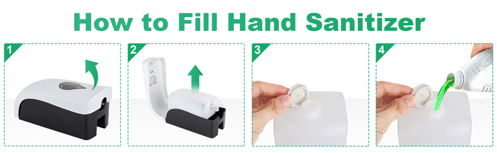 Automatic Soap Dispenser Wall Mount, Hand Sanitizer Dispenser  Touchless Sensor Hand Free Soap Dispenser for Gel/Liquid, ABS Plastic