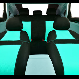 Making your car looks different and gorgeous. 100% WASHABLE AND BREATHABLE.5mm Composite Sponge Inside, Airbag Compatible Front seat only, Mint Blue
