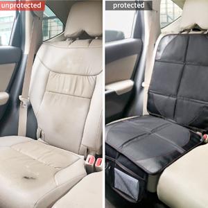 2 Pack Black car seat protector made with enhanced waterproof 600D polyester fabric material, easy to install and remove .no need to spend much time on cleaning works, You just prepare a damp cloth, stains can be wiped off easily.