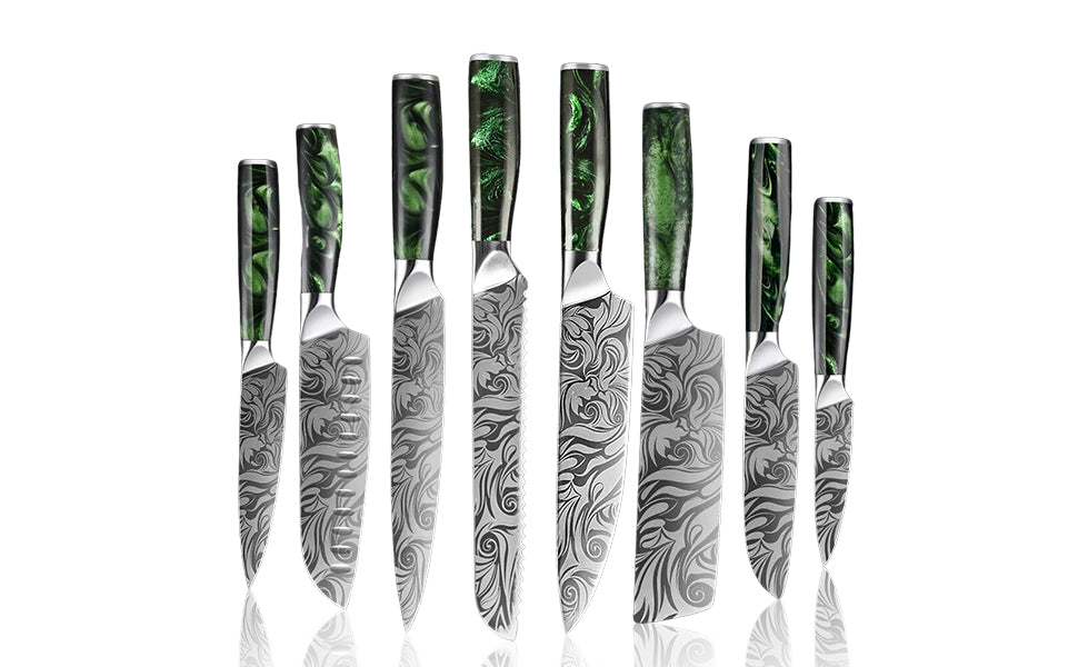 Kitchen Knife Set, Japan High Stainless Steel Super Sharp Kitchen Knives, Chef Knife Set - 8-Piece