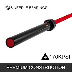 comfortable grip. More ensure your safety by increasing the friction. Perfect for weightlifting, 33 lbs weights Lifting Full Body Workout Fitness Exercise for Weightlifting Powerlifting and Crossfit Olympic Bar