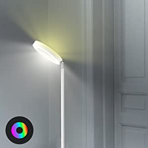 Gaming lamp, Voice Control with Alexa and Google Home, 16 million colors for the up side light of this color changing floor lamp
