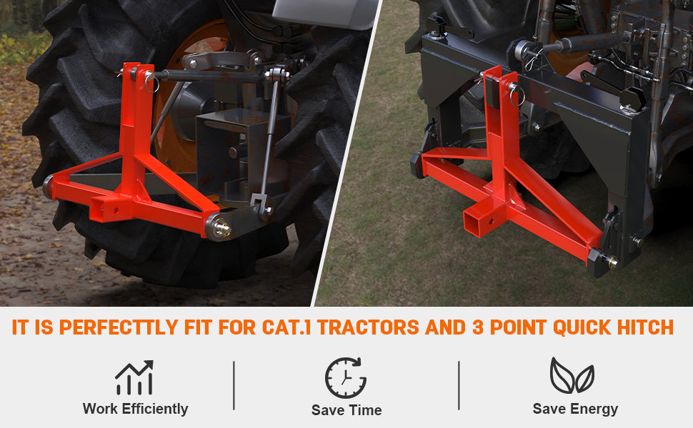 Hitch attachment acts as a stabilizer and works on a variety of 2-inch hitches.3 Pt Quick Hitch Farm Equipment and Subcompact Trailer Hitch for Tractor Standard, 3 Point Hitch 2” Receiver