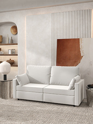 The attractive look allows it to blend seamlessly with any decor style. A stylish and practical addition to fit your living room, bedroom, or any other areas!, 3 Seater Sofa, 77