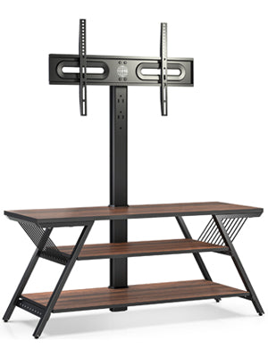 you can choose a comfortable viewing position, Entertainment Center with Height Adjustable Mount,Swivel TV Stand Mount for Living Room, Bedroom, Media Console with 3-Tie Storage Cabinet