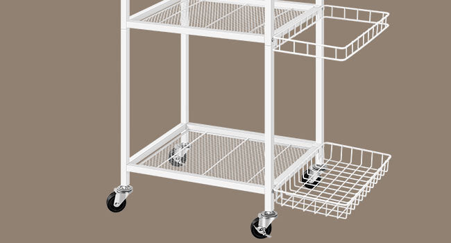 Home Gym Storage Rack with Hooks and Wheels and  Workout Equipment Storage Rack Cart