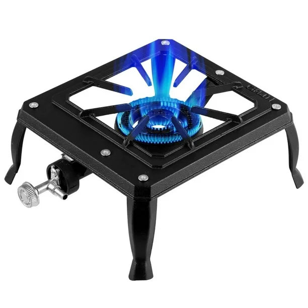 , Outdoor Camping Stove Burner, Small Square Propane Stove for Patio Barbecues, Garden Grilling, Hiking