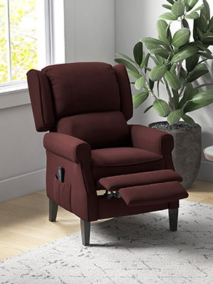 Remote Control, Side Pockets Chair, Massage Recliner Chair for Living Room, Push Back Recliner Sofa, Wingback Reclining Chair