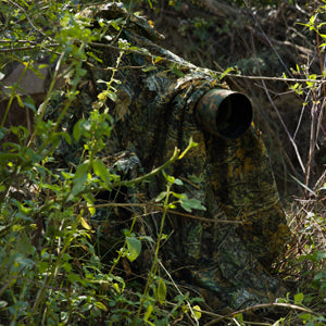soft polyester lightweight mesh material, comfortable to wear, noiseless. Ghillie camo poncho is easily run and jump when hunting,  3D Leafy Camo Poncho Camoflage Woodland Cape Ghillie Suit for Men - Wildlife Photography