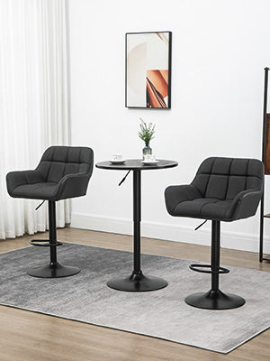 Shellder Bar Stool Adjustable Barstool Swivel Counter Height Bar Stool Soft Thicked Teddy Velvet Bar Chair