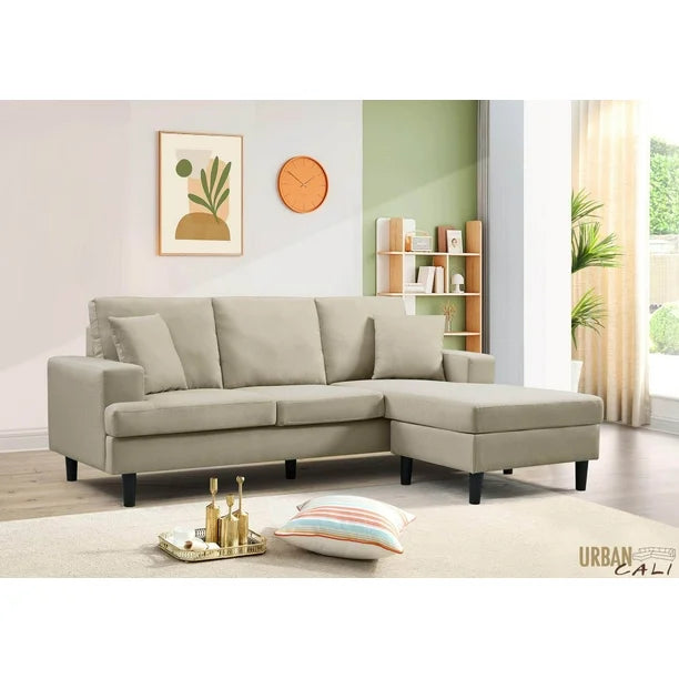 Wide Sectional Sofa with Reversible Chaise
