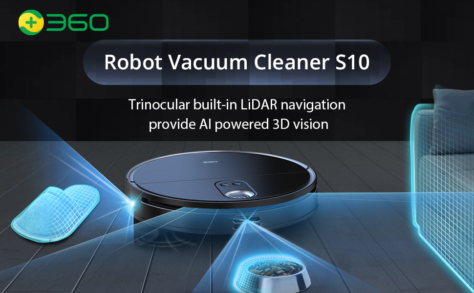 Vacuum and Mop Combo, 3300Pa Powerful Suction Ultra Slim Robot with Precise Lidar Navigation and Obstacle Avoidance