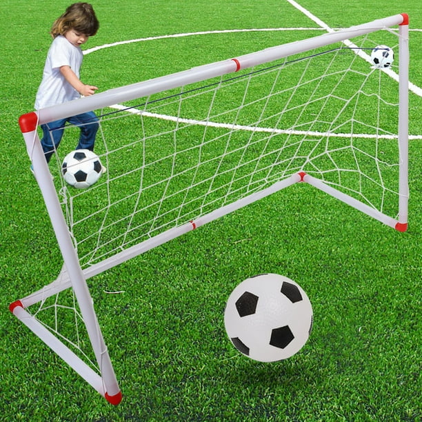 This football net is designed for practice, you can set it up in your garden or backyard, it's perfect when camping and ideal for children, TrainingIndoor Outdoor Children Football With Ball Pump Sport Toy