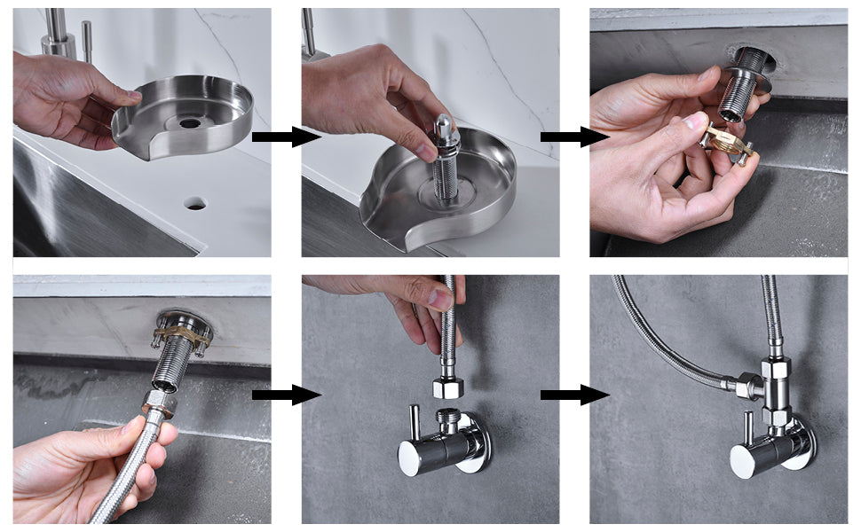 Steel Glass Rinser Metal Cup Washer Cup Cleaner for Kitchen,Bar Sink Bottle Washer with Accessories