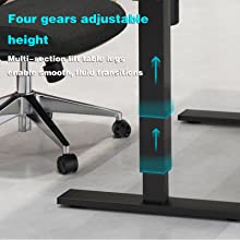Electric  Adjustable Computer Desk Office Desk, Motor Stand Up Desk with 4 Memory Preset Controller