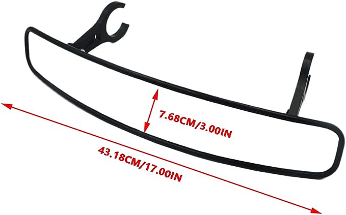 The balck rearview mirror glass is made of high quality PP plastic and glass, durable and tough for a long service life.  Side Rear View Mirror Center Universal