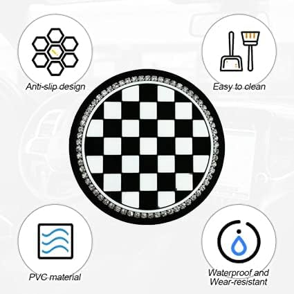 Cup Holder Insert Coasters, this coaster is 2.75 inches in diameter and 0.3 inches thick. This silicone cup holder fits most car cup holders and is the same size as similar mats on the market. Please measure your car cup holder size before purchasing