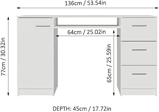 Desk with Storage Shelf for Home and Office