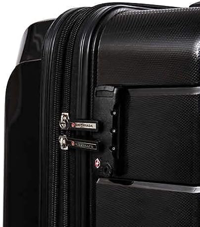 Optimum 3Pcs Hardside Spinner Rolling Luggage & Wet Pouch Set Carry-On Suitcase
