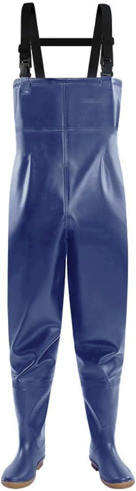 hicken rubber boots material keep you safe in the water, Waterproof Chest Wader Wading Pants with Boots