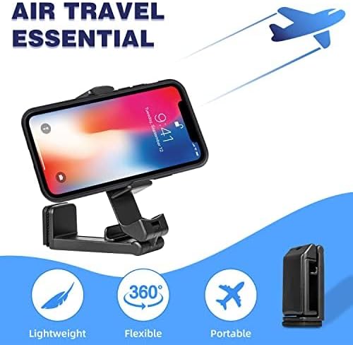 Enjoy watching movies in the bedroom, cooking in the kitchen, working out in the gym, working in the office, and even traveling on the road.Travel Essential Accessory Foldable Portable Phone Stand for Desk Flying Compatible with iPhone 15 Pro Max Airplane
