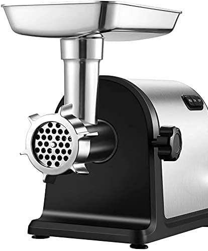 l parts of the meat mincer are easy to detachable for cleaning. We recommend washing by hand and wiping with a cloth, Heavy Duty Stainless Steel Meat Grinder with 3 Grinding Plates