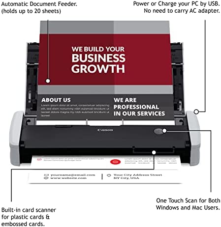 Canon imageFORMULA R10 Office Document Scanner, White (4861C001)