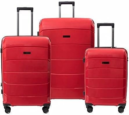 This 3-piece luggage set is expertly crafted using top-quality Polypropylene, Optimum 3Pcs Hardside Spinner Rolling Luggage