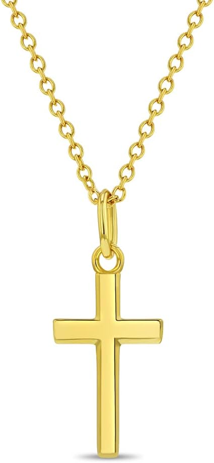 Lovely religious accessory that symbolizes her personal faith and belief, Religious Protection Jewelry Cross Pendants for Girls and Boys - Catholic Holy Charm Necklaces for Kids