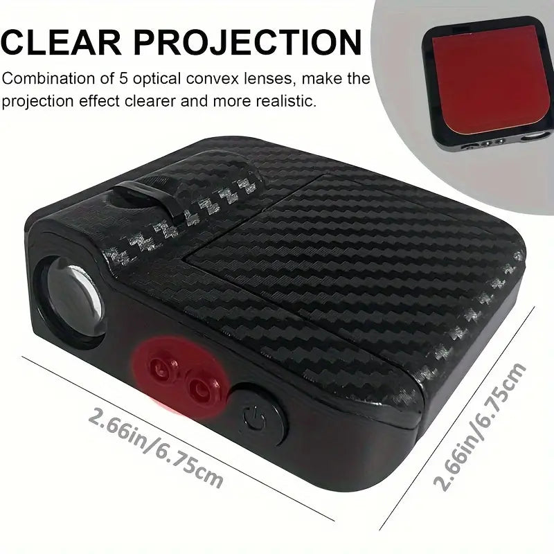 Projector Lamp, 3D Blue Light Fire, Wireless Car Door Welcome LED Light Lamp